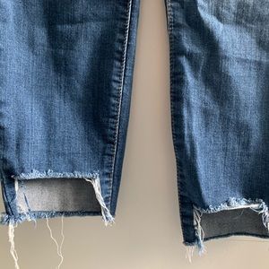 Geometric cropped denim